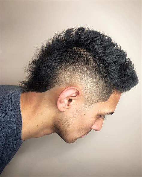 faux hawk with undercut.